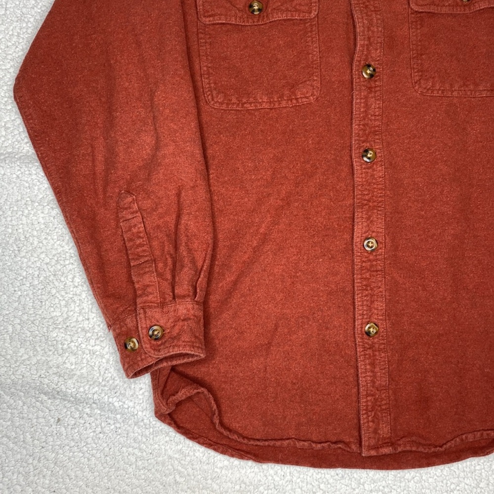 Stoic Orange Chamois Button Down Shirt: Size Small - Picture 5 of 11